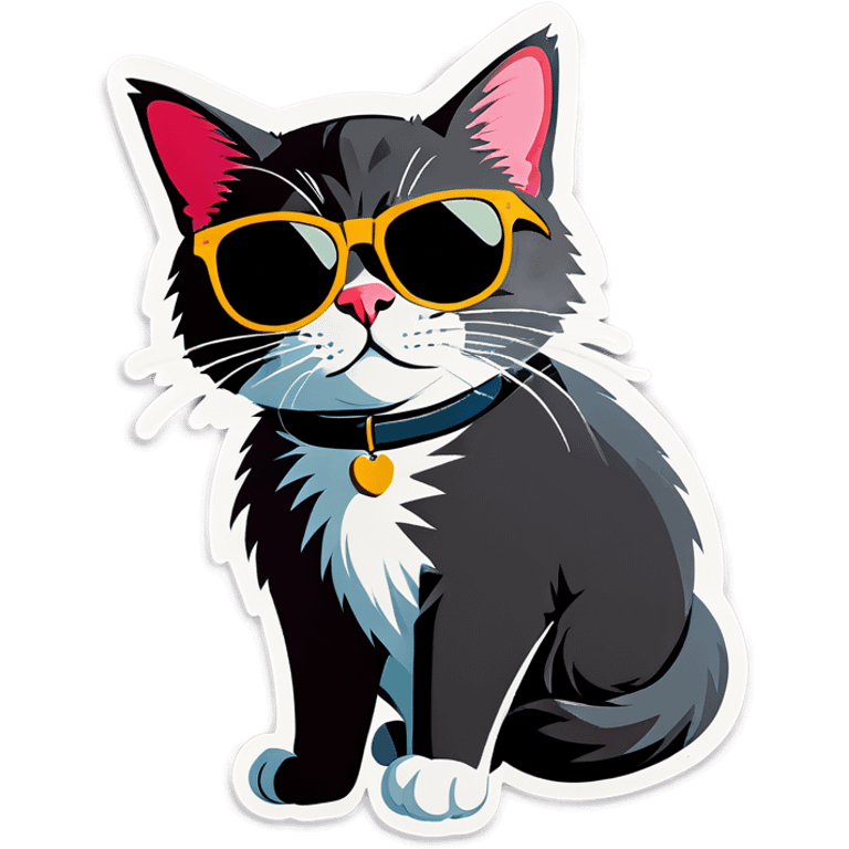 Cat with sunglasses emoji