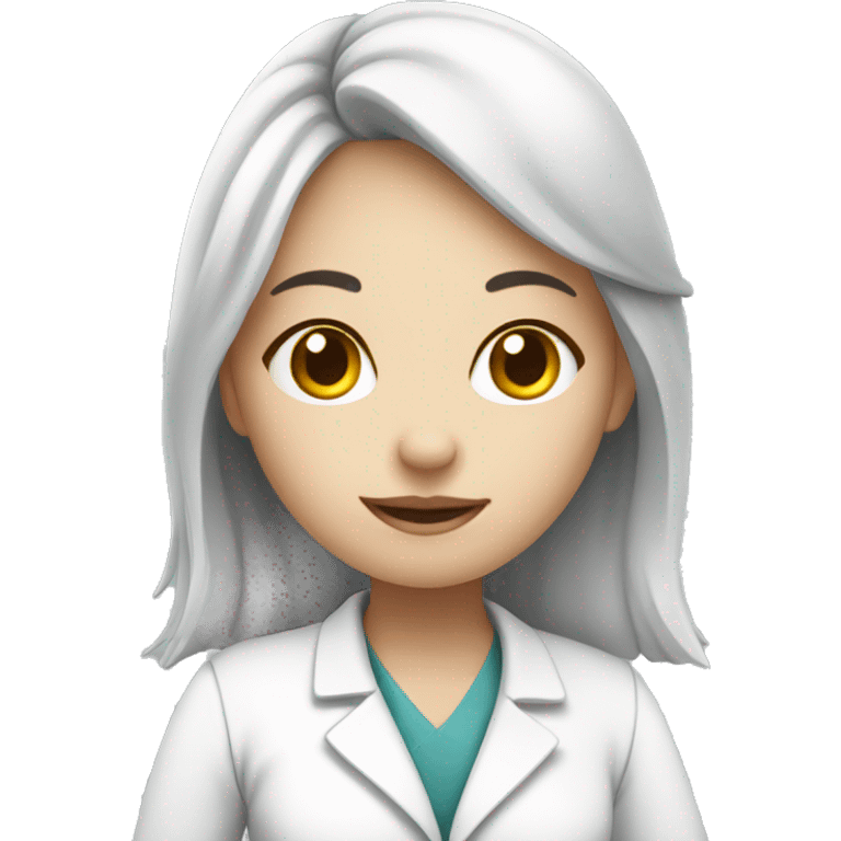  girl with white skin studying medicine emoji