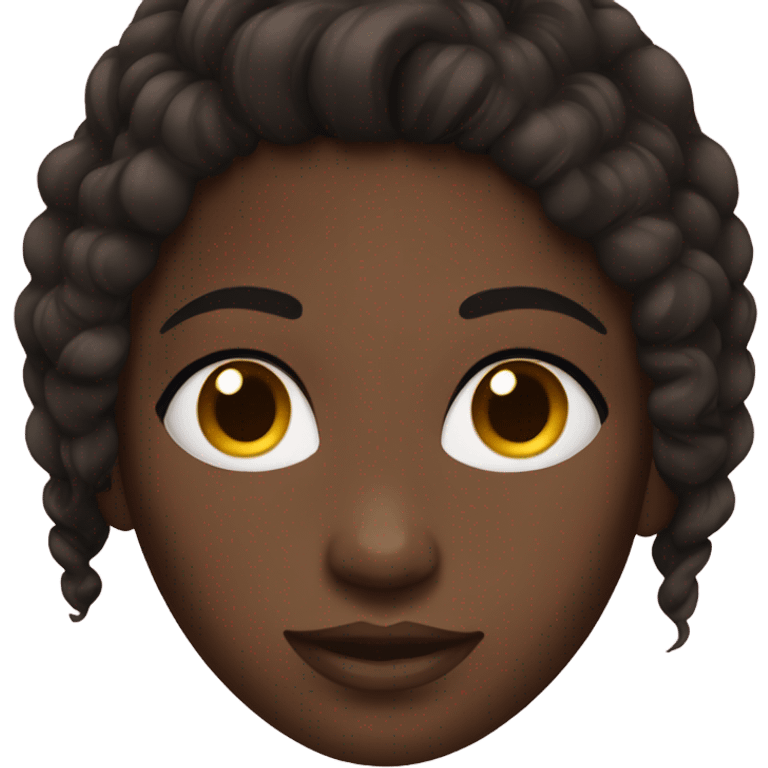 pretty black girl with dark brown hair emoji