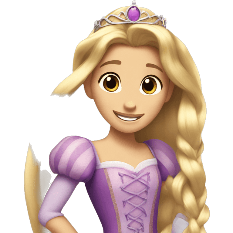 princess rapunzel smiling emoji