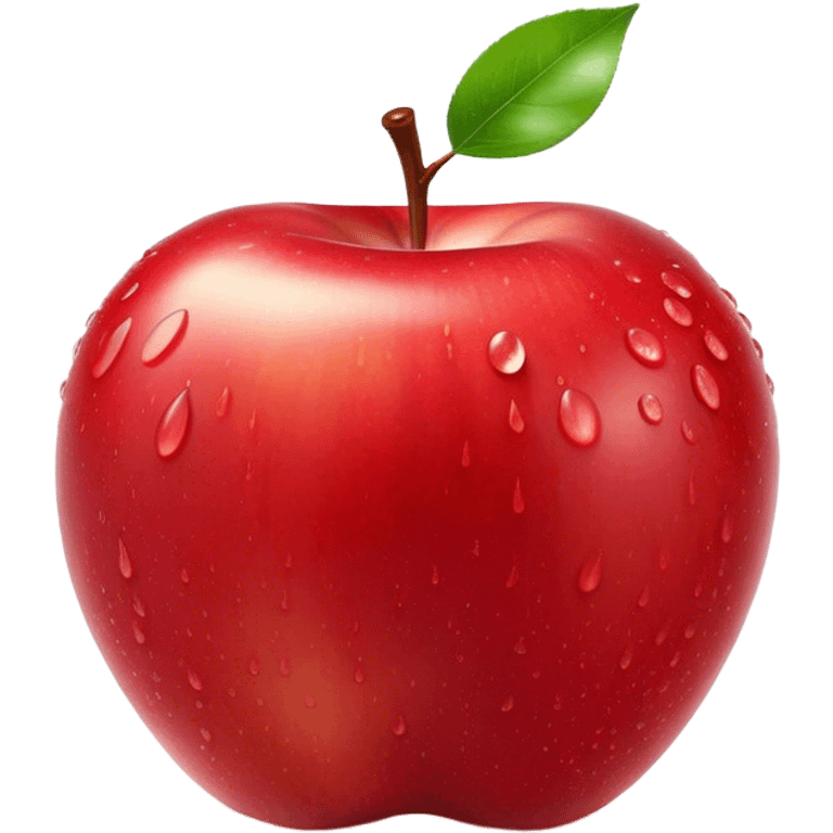 Cinematic crisp, shiny red apples, glistening under soft natural light, perfectly round with tiny water droplets, warm rich hues, highly detailed and fresh. emoji