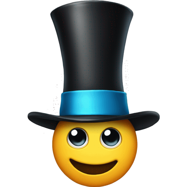 an emoji with sigma face and wear a magician hat  emoji