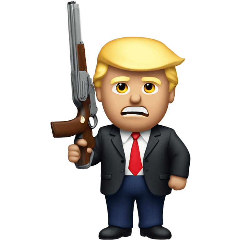 Donald trump with a shotgun emoji