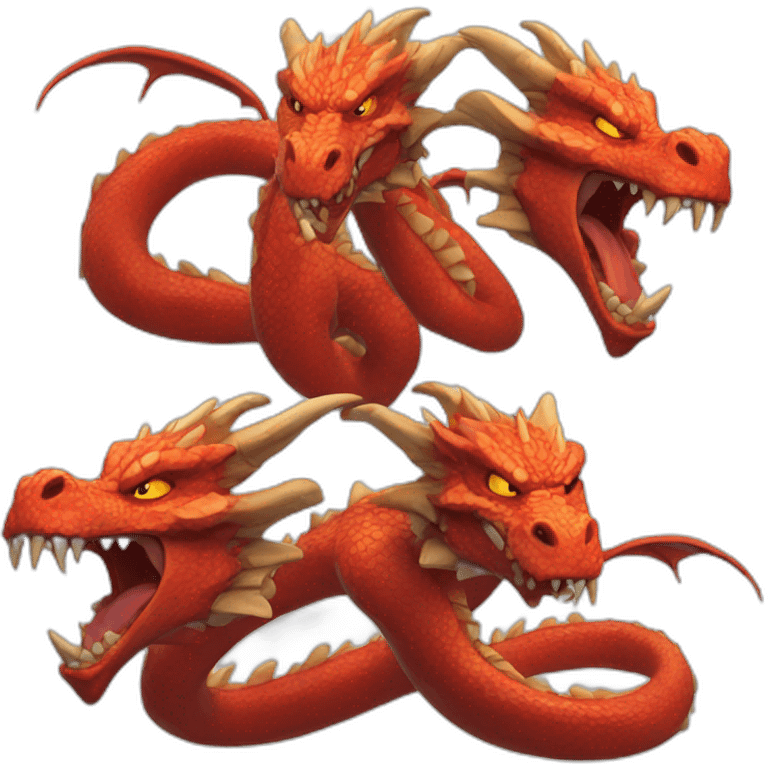 Three headed dragon angry emoji