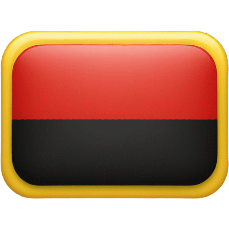 a black and red rectangle with a medium-sized yellow circle in the middle". emoji