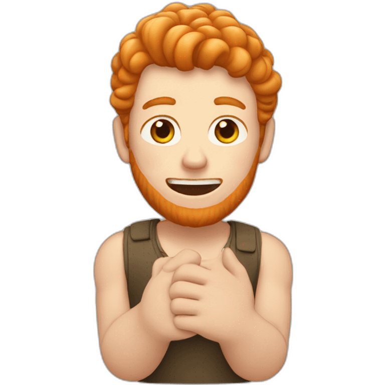 Ginger man with 4.5 fingers emoji