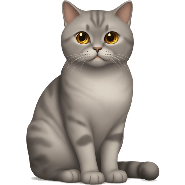 british shorthair cat in cinnamon with Brown eyes sitting  emoji