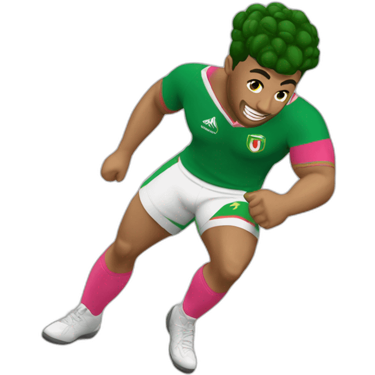 homme avec un maillot de algerie rose emoji