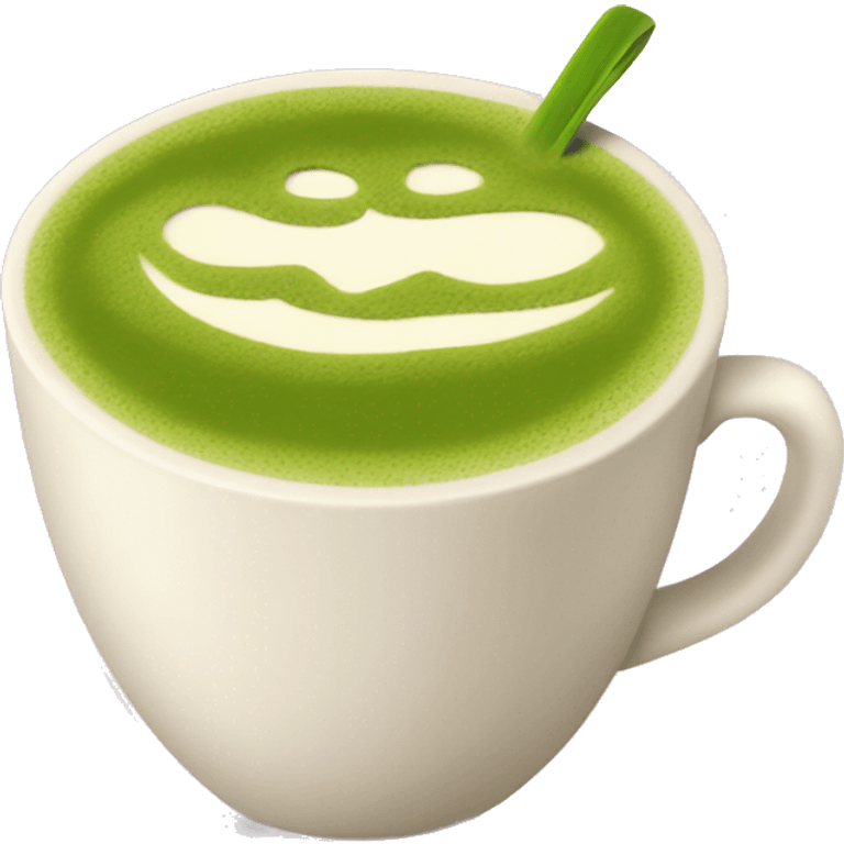 Matcha latte warm emoji