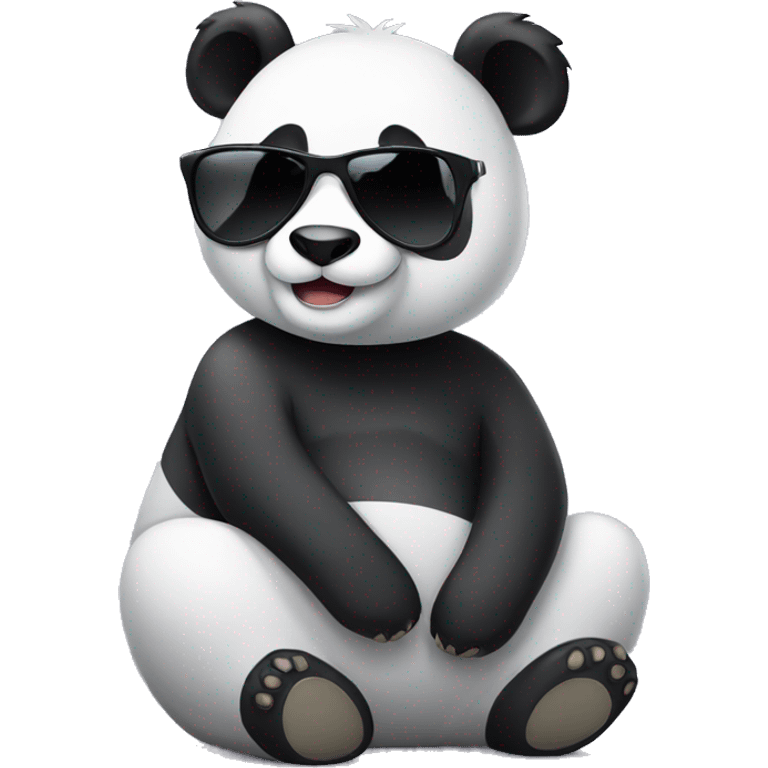 Panda wearing sunglasses emoji