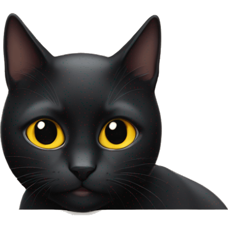 black cat poking its head out  emoji