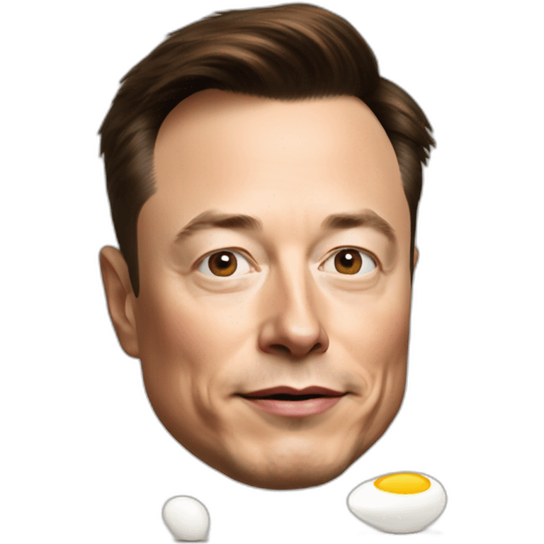 Elon musk laying an egg emoji