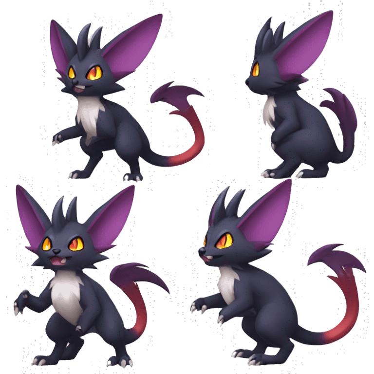 Noivern-Zorua-Nargacuga-Torracat-Fakemon-hybrid full body emoji