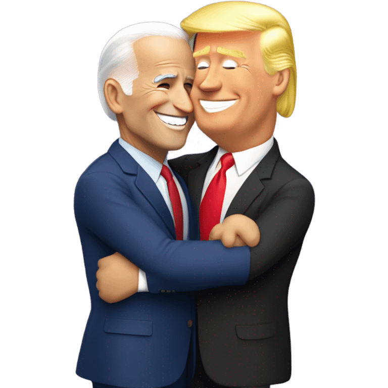 Joe Biden hugging Donald Trump emoji