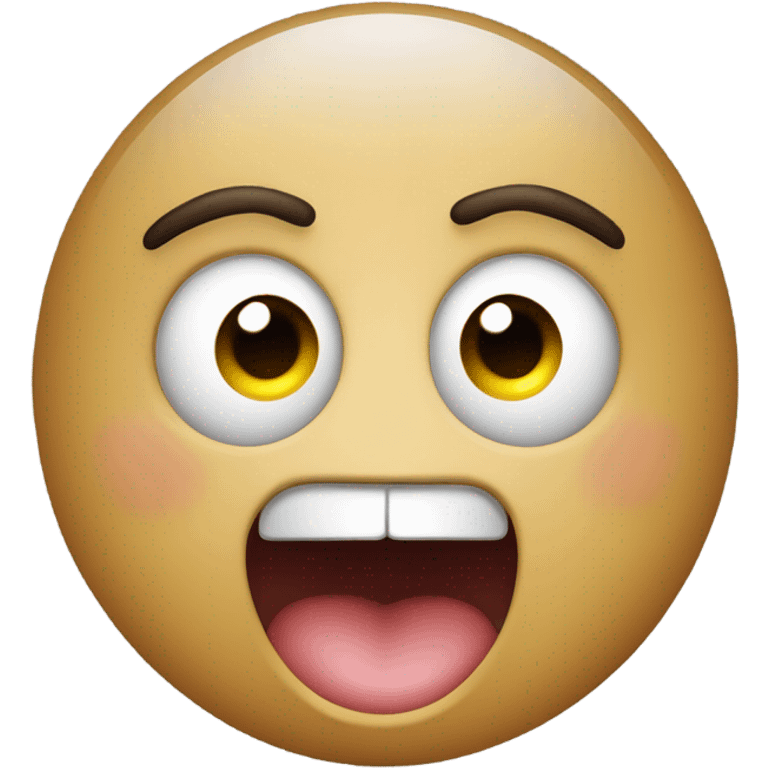 classic emoji face with tongue all the way out eyes wide and swinging head side to side emoji