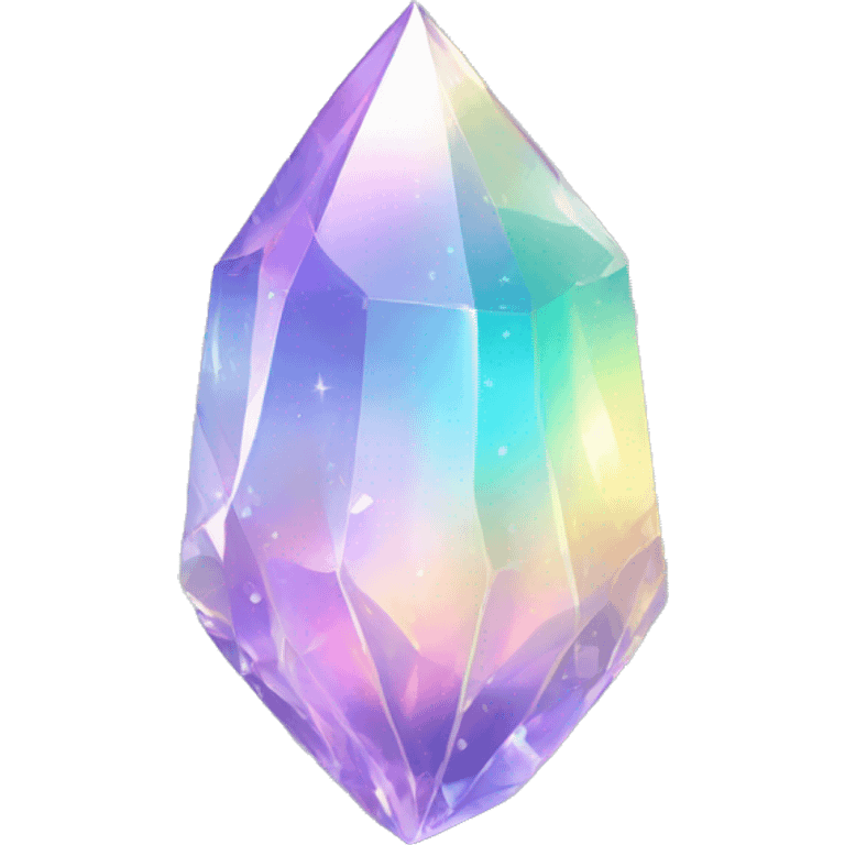 Sparkly glossy Pastel iridescent glass crystal shard emoji