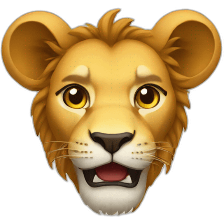 upside down lion emoji