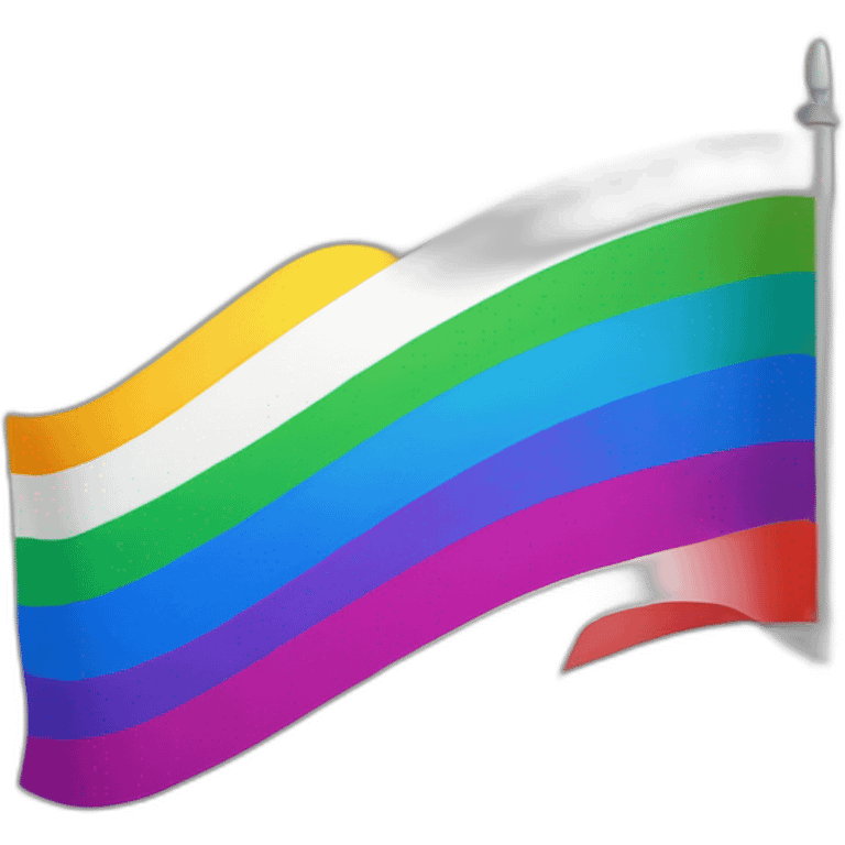 Drapeau lgbt sur macron emoji