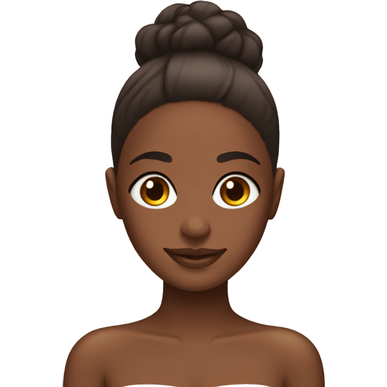 Brown skin girl with edges having a spa day  emoji