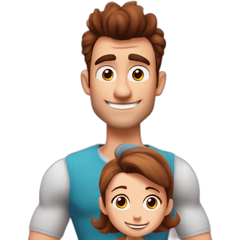 jimmy neutron as a dad with daughter emoji