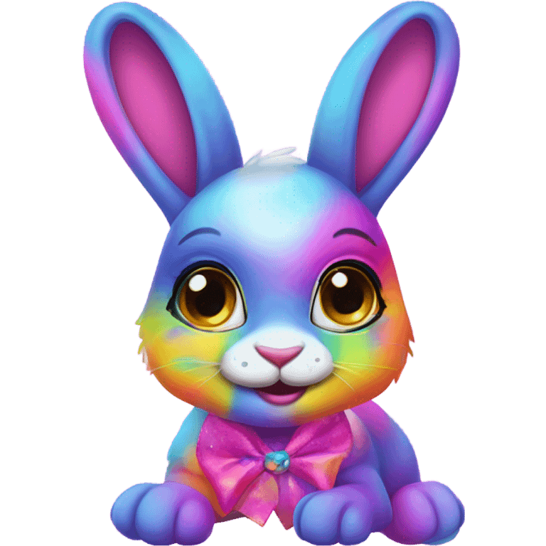 Lisa frank bunny with eyelashes emoji