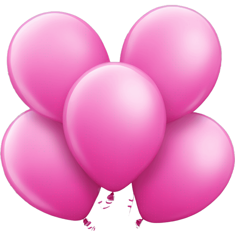 Four Pink balloons that spell 2025 emoji