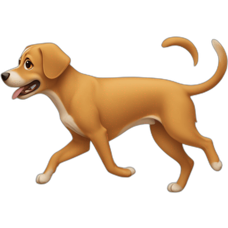 Dog chasing its tail emoji