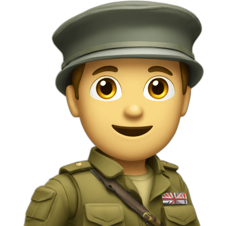 British army soldier pointing emoji