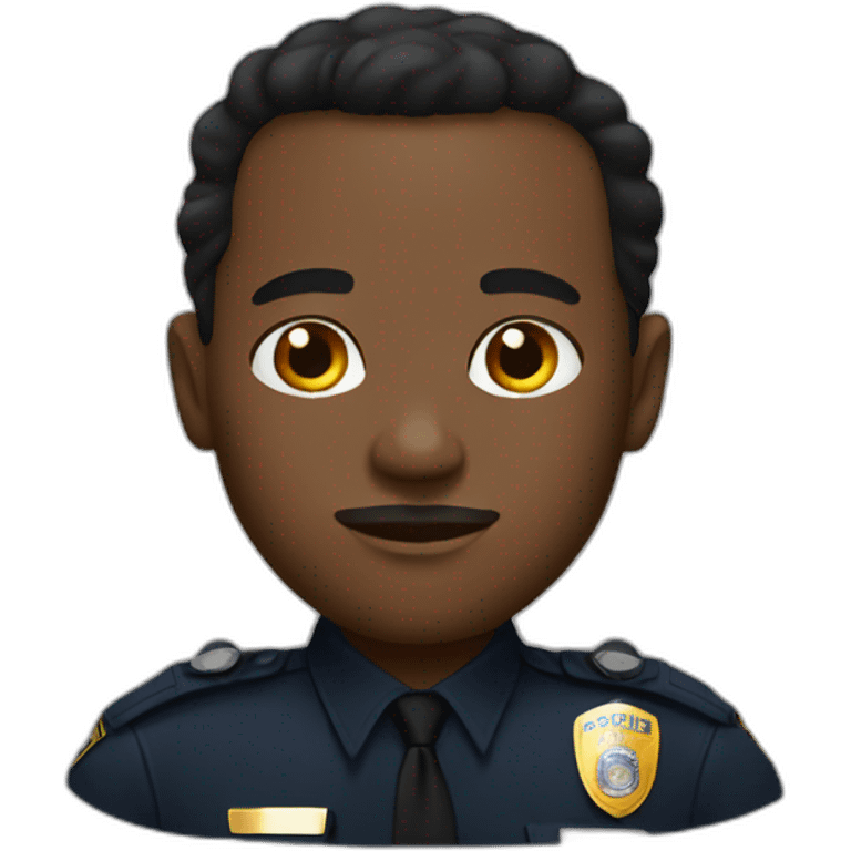 black man police emoji