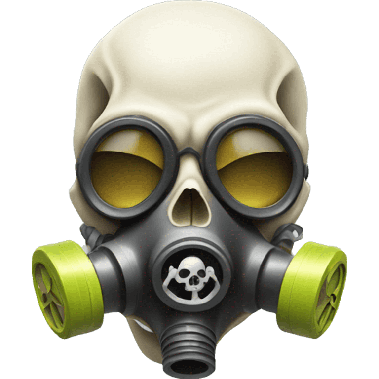 Bone Skull wearing a gas mask emoji