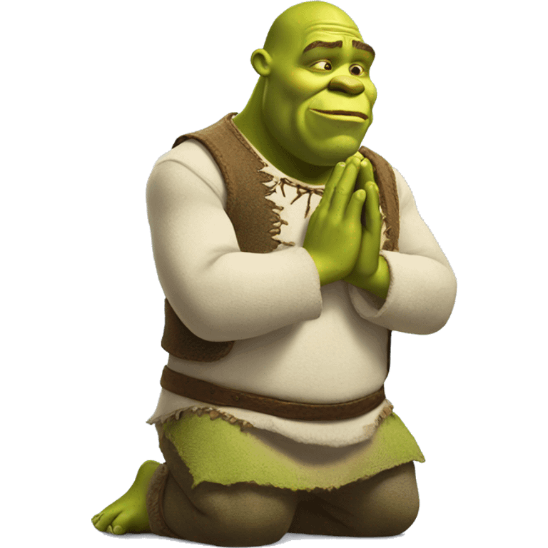 Shrek praying emoji