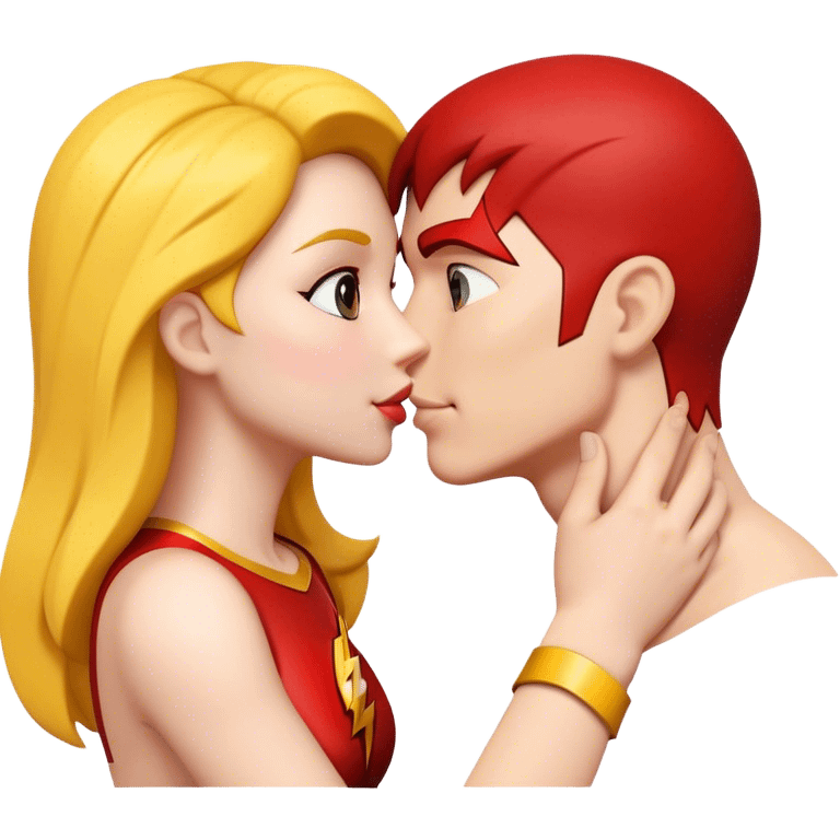 The Flash in Kiss She Flash Girl Romantic Hulk "3d Emoji Old" emoji