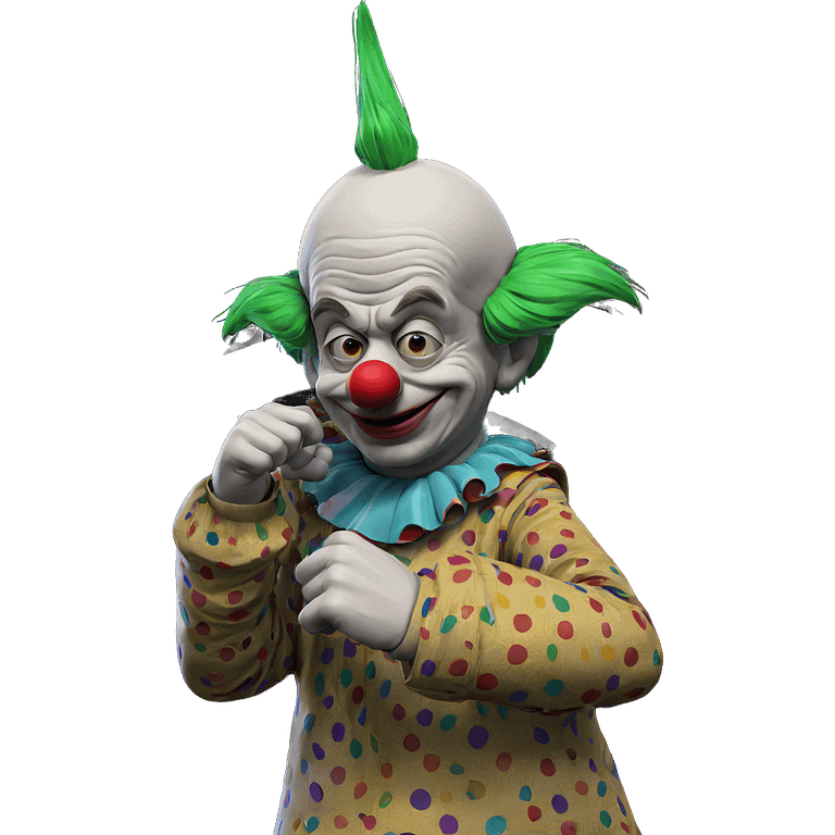 old clown in long sleeves emoji