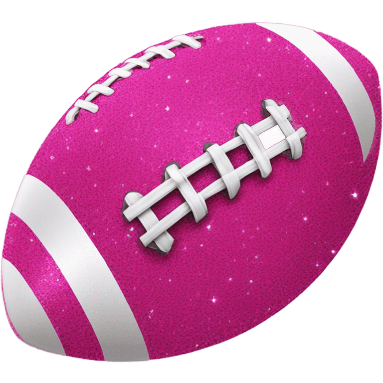 Hot pink glitter football with glitter  emoji