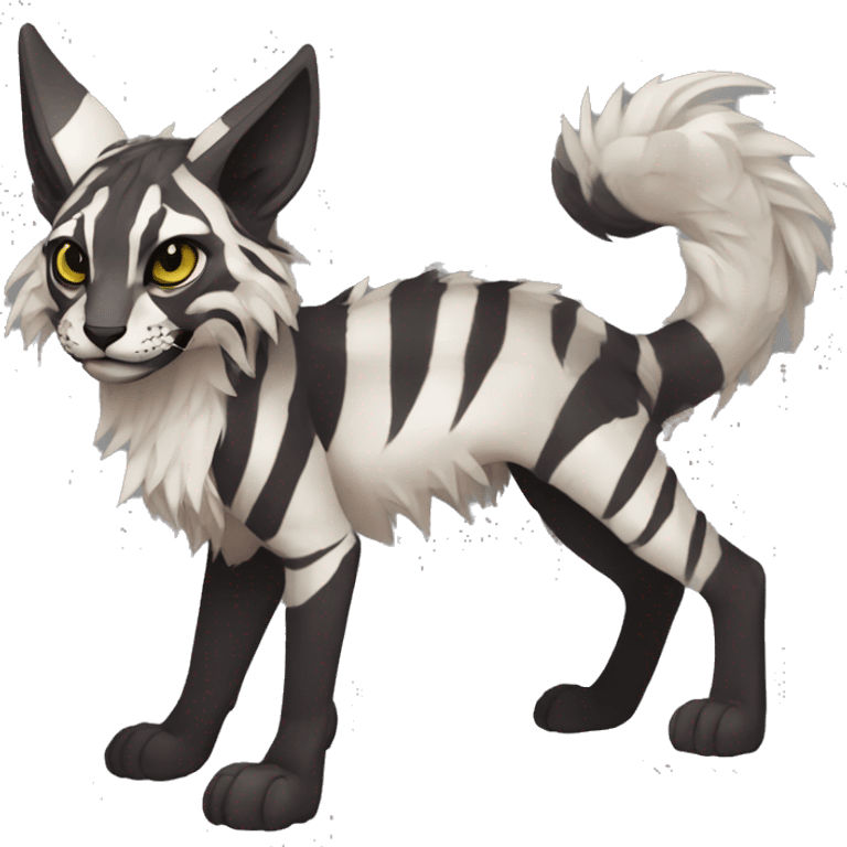 Edgy Vernid species with edgy stripe markings by LiLaiRa full body emoji