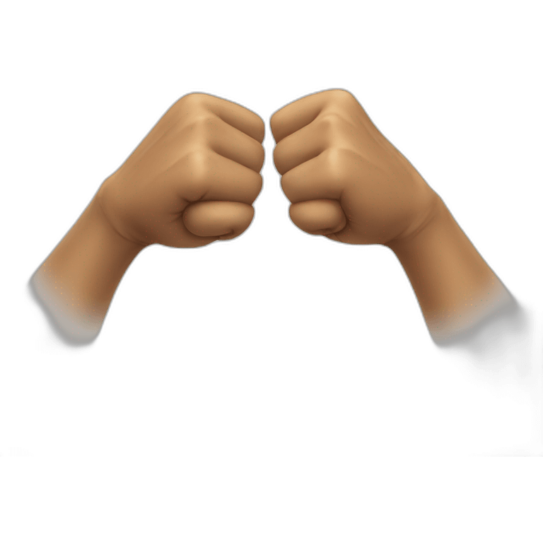 two hands fist bump emoji