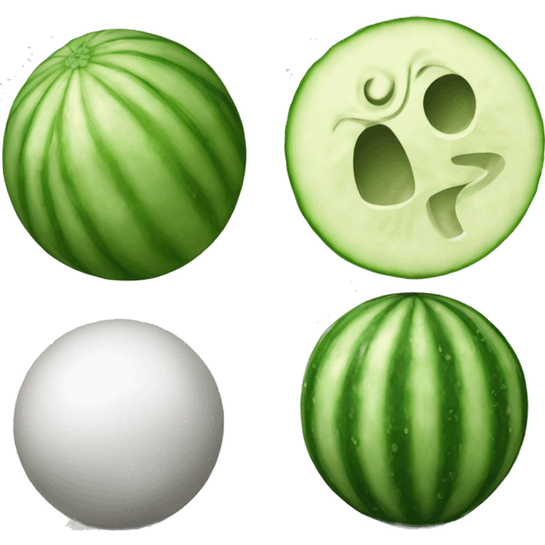 two balls and a cucumber emoji