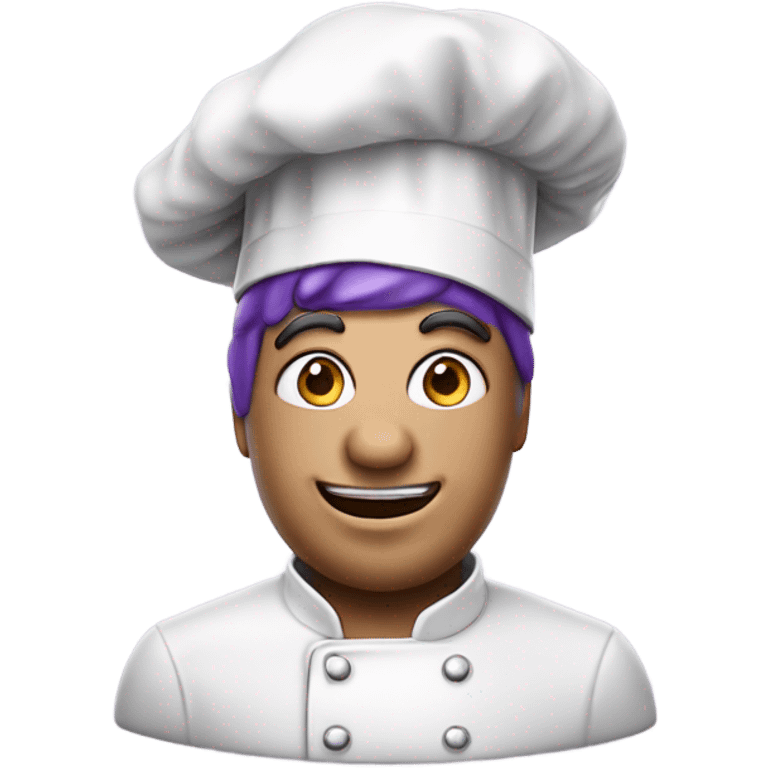 Realistic eggplant wearing chef’s hat emoji