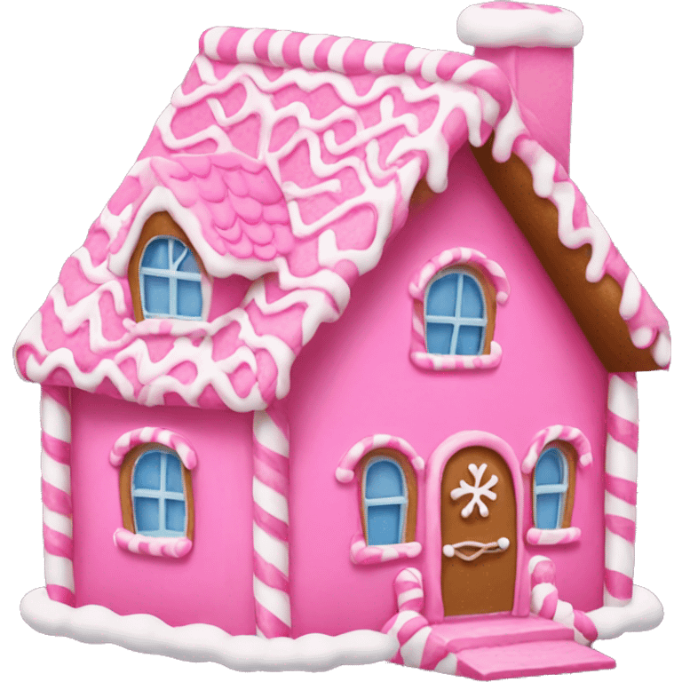 Pink gingerbread house  emoji