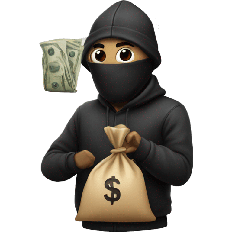 Robber with a money bag emoji