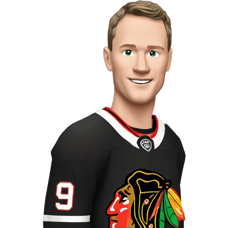 Jonathan Toews in front of the Eiffel Tower  emoji