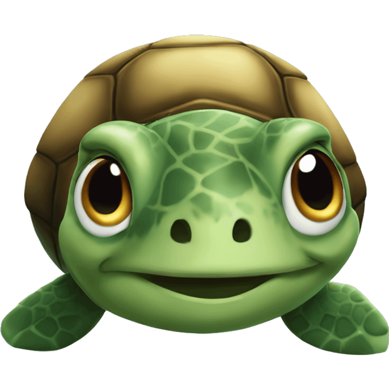 Sea turtle with disturbed look on his face  emoji