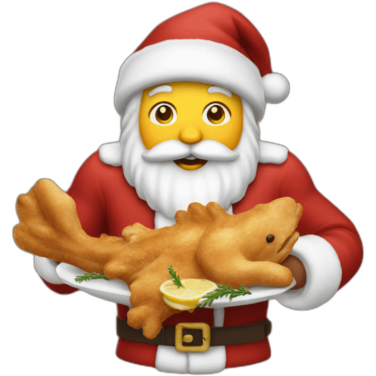 santa-holding-schnitzel emoji