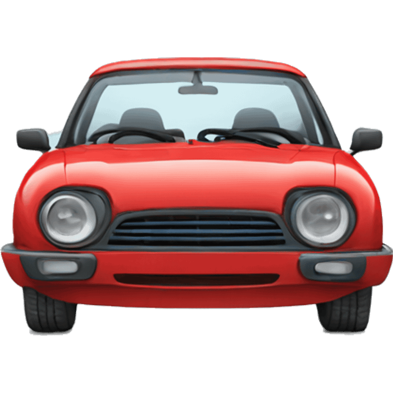 Voiture rouge et bleue emoji