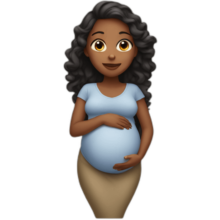 pregnant young woman emoji