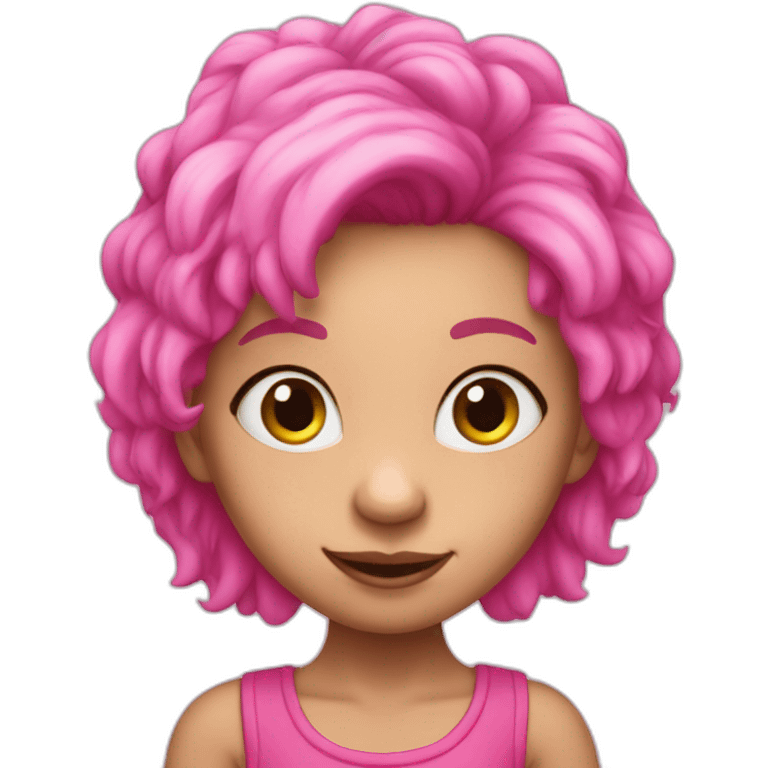 Pink trolls girl emoji