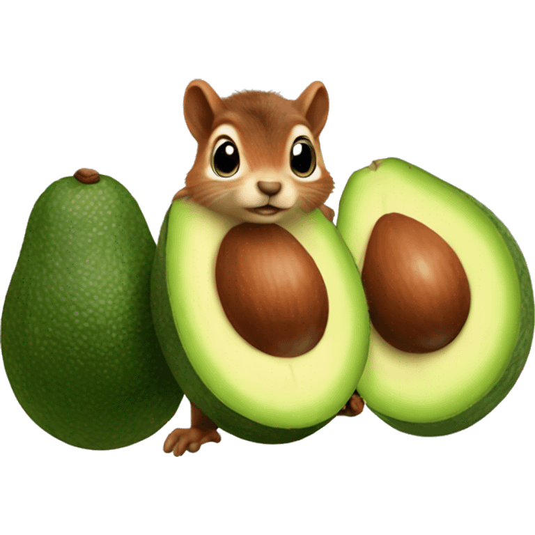 Squirrel avocado emoji