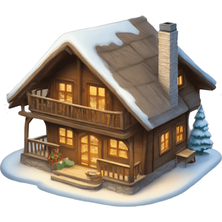 Chalet cozy hiver emoji