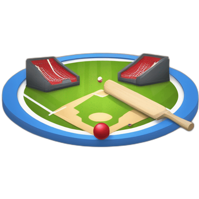 create a logo for instapage called BatBallBoundaries for Cricket game emoji