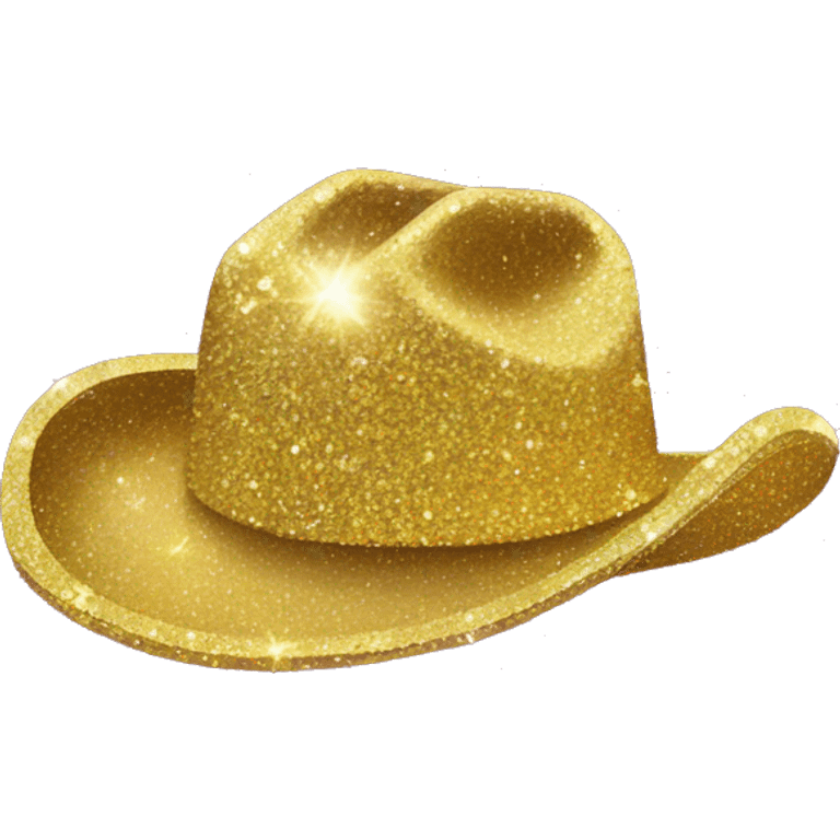 Glittery cowboy hat emoji